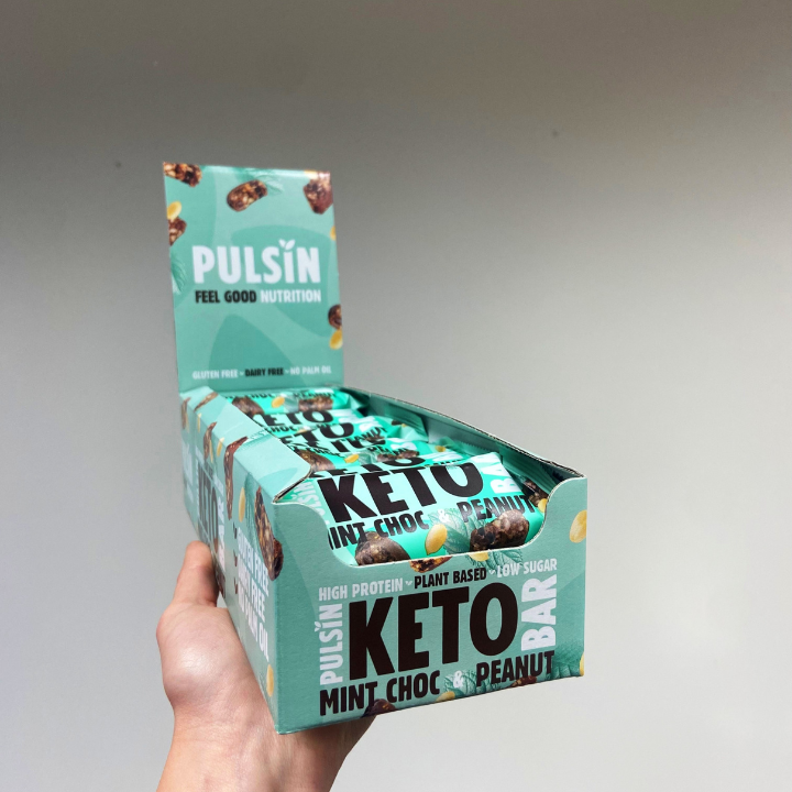 Pulsin Mint Choc Peanut Keto Bar