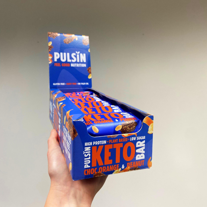 Pulsin Orange Choc and Peanut Keto Bar