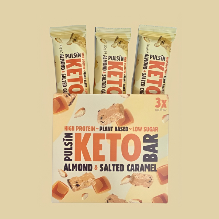 Keto Almond & Salted Caramel bars